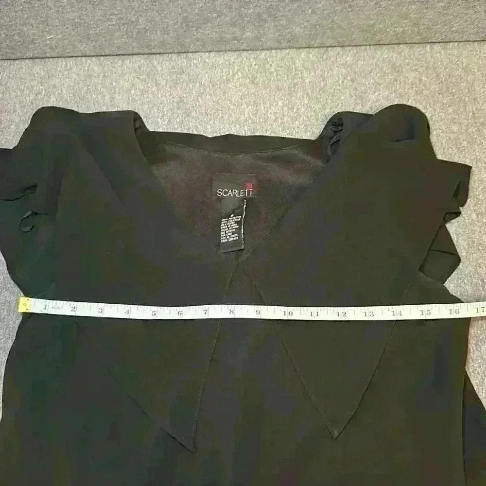 SCARLETT Black Tiered Ruffle Cocktail Dress Size 8 Polyester Stretch w/ Lining - Picture 9 of 11
